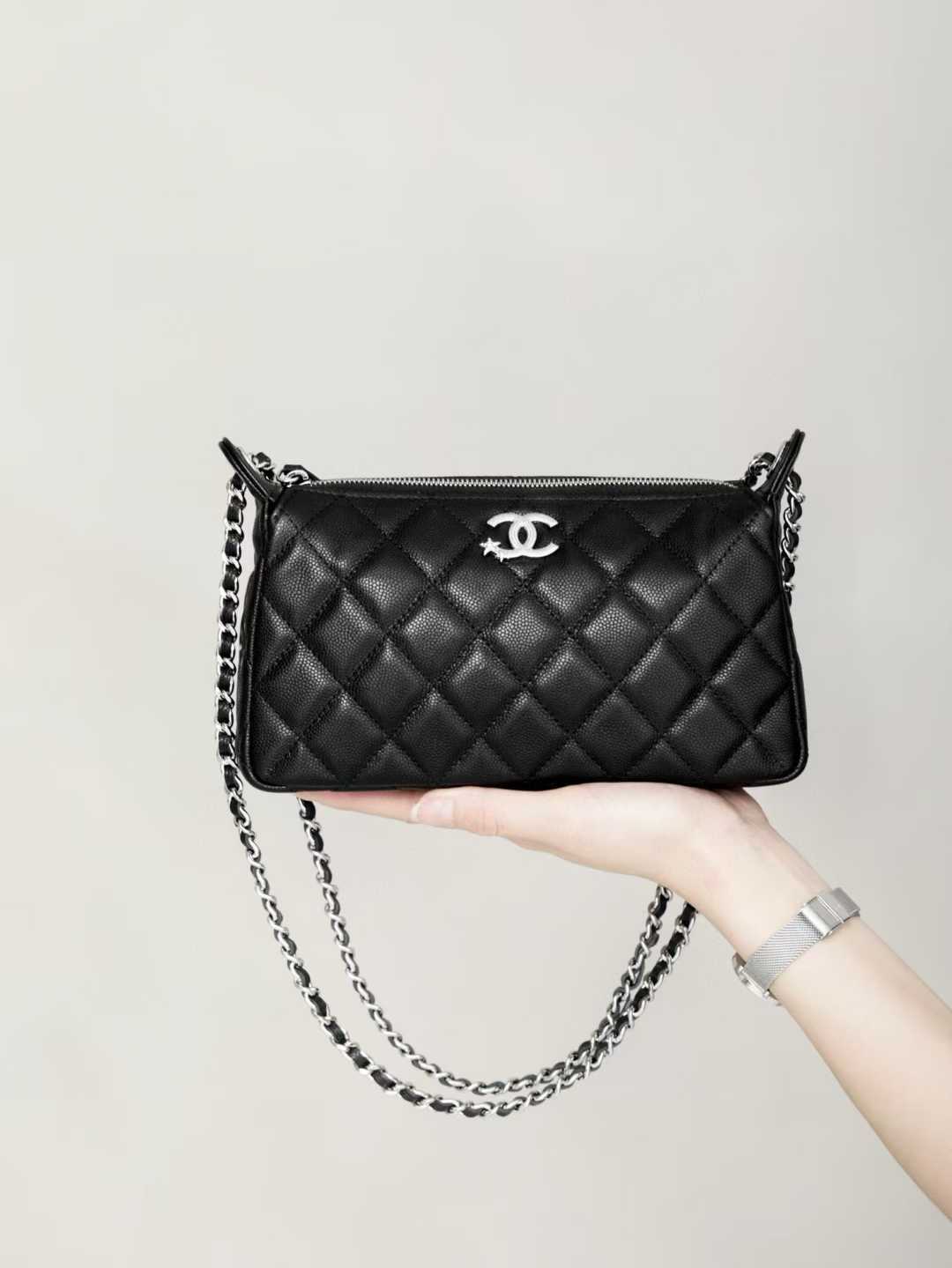 CHANEL 25B 流星雙C扣麻將包腋下包