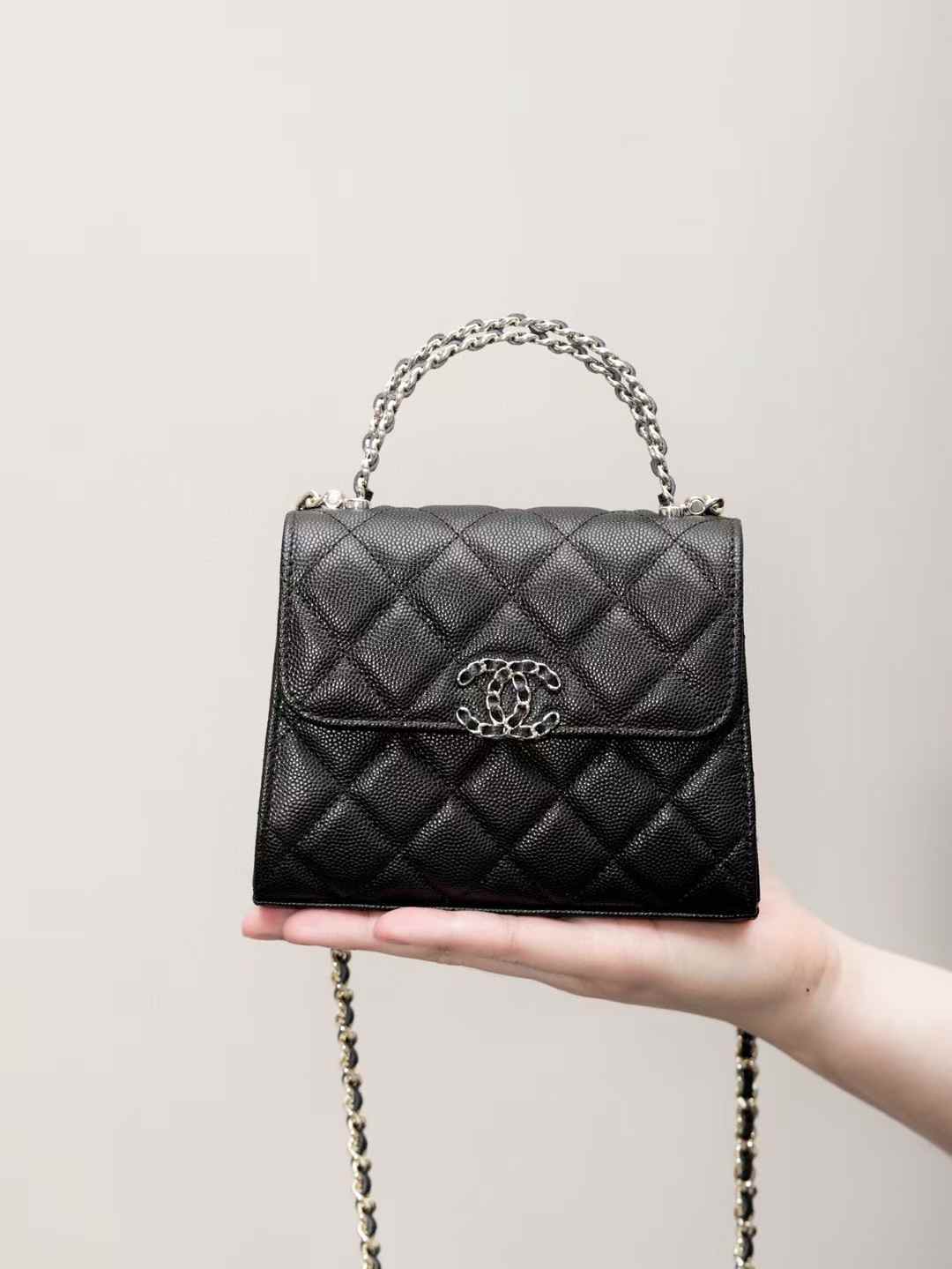 CHANEL 25S kelly 手柄包(黑)