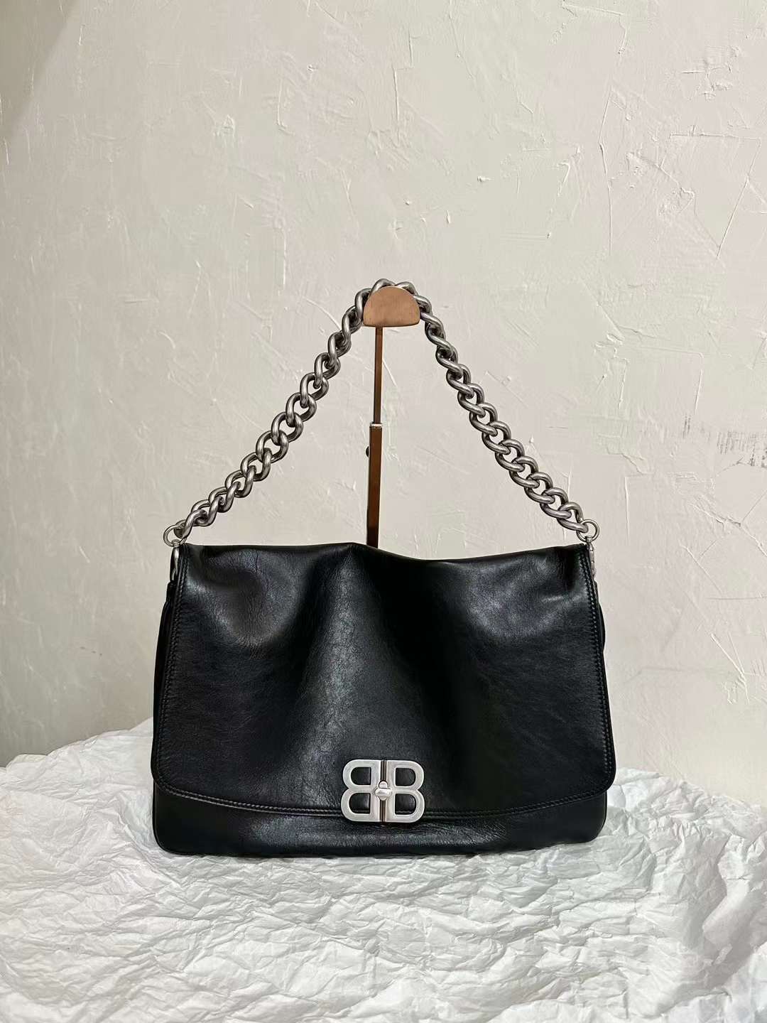 BALEN_GAGA BB SOFT BAG 翻蓋包 黑色大號