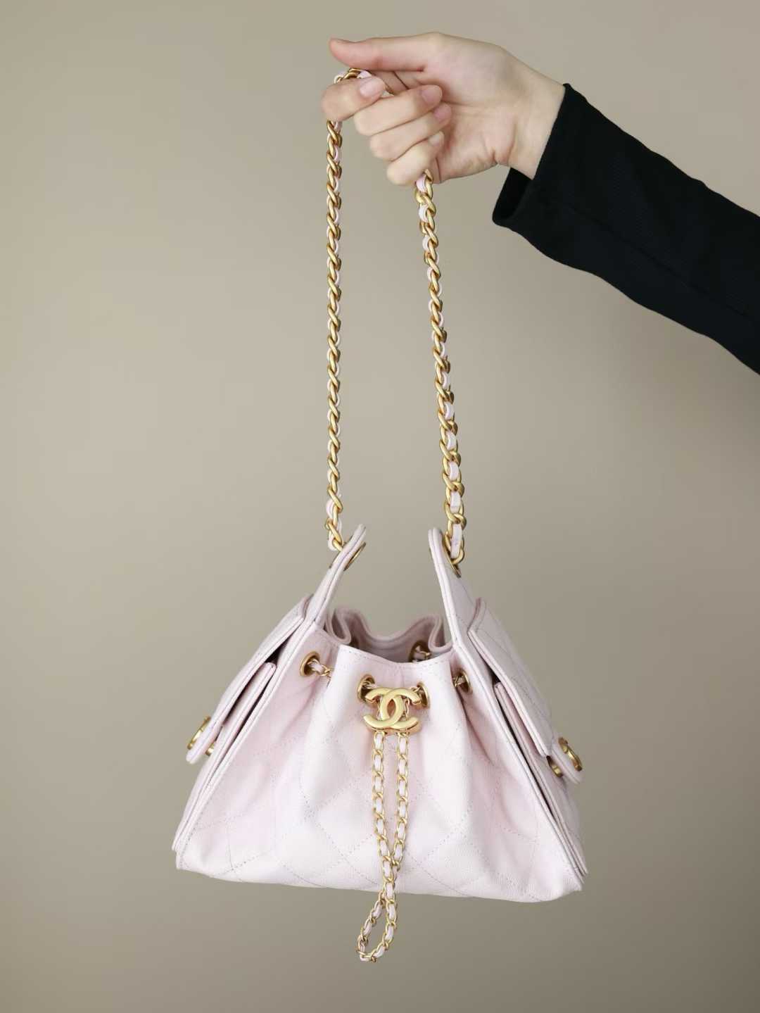 CHANEL 26C｜嬉皮包 Hobo 25bag mini 淺粉