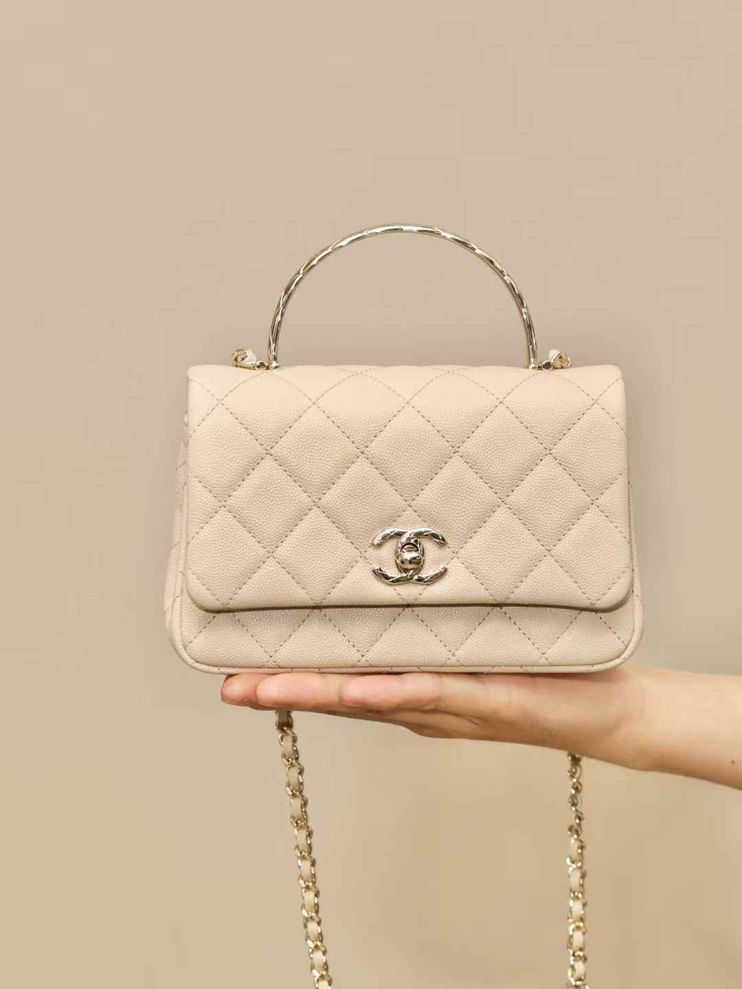 CHANEL 25S金屬手把coco crush handle 兩色