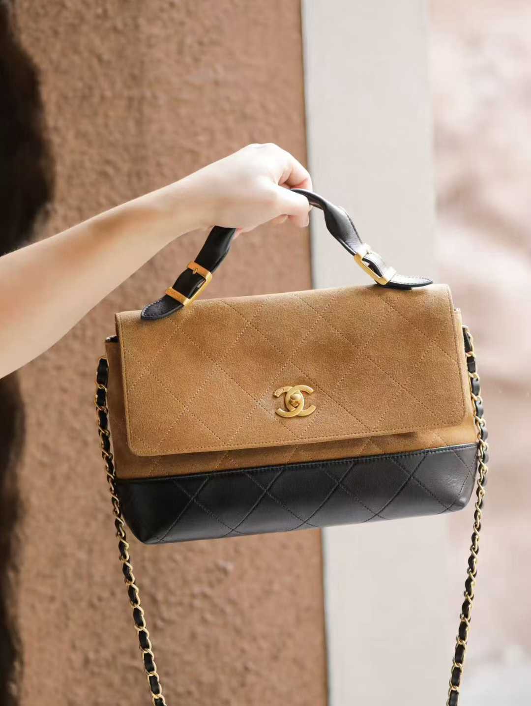 CHANEL 25A麂皮系列 HOBO 美拉德色系