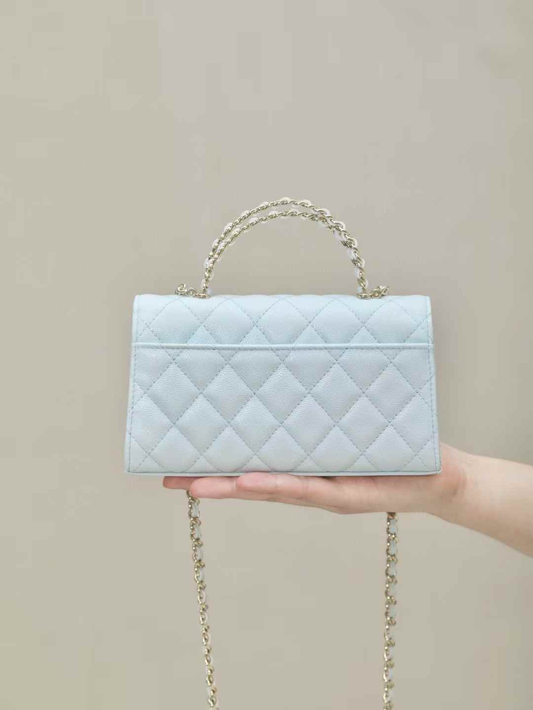 CHANEL 25S 橫版kelly 淺藍