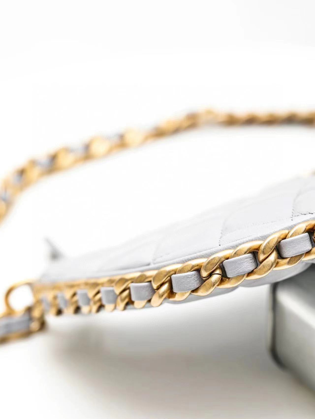 CHANEL 23B HOBO 嬉皮鏈條包 灰色