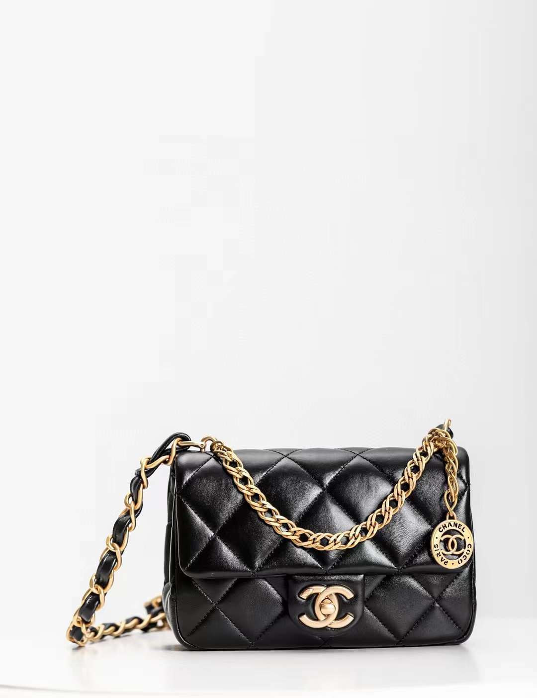 CHANEL 23P 鏈條金幣 CF20 側背包