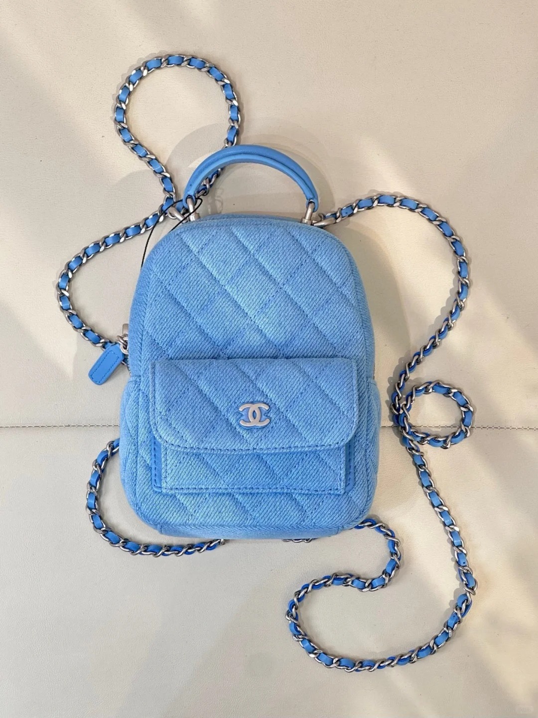 CHANEL mini backpack 小背包 牛仔藍