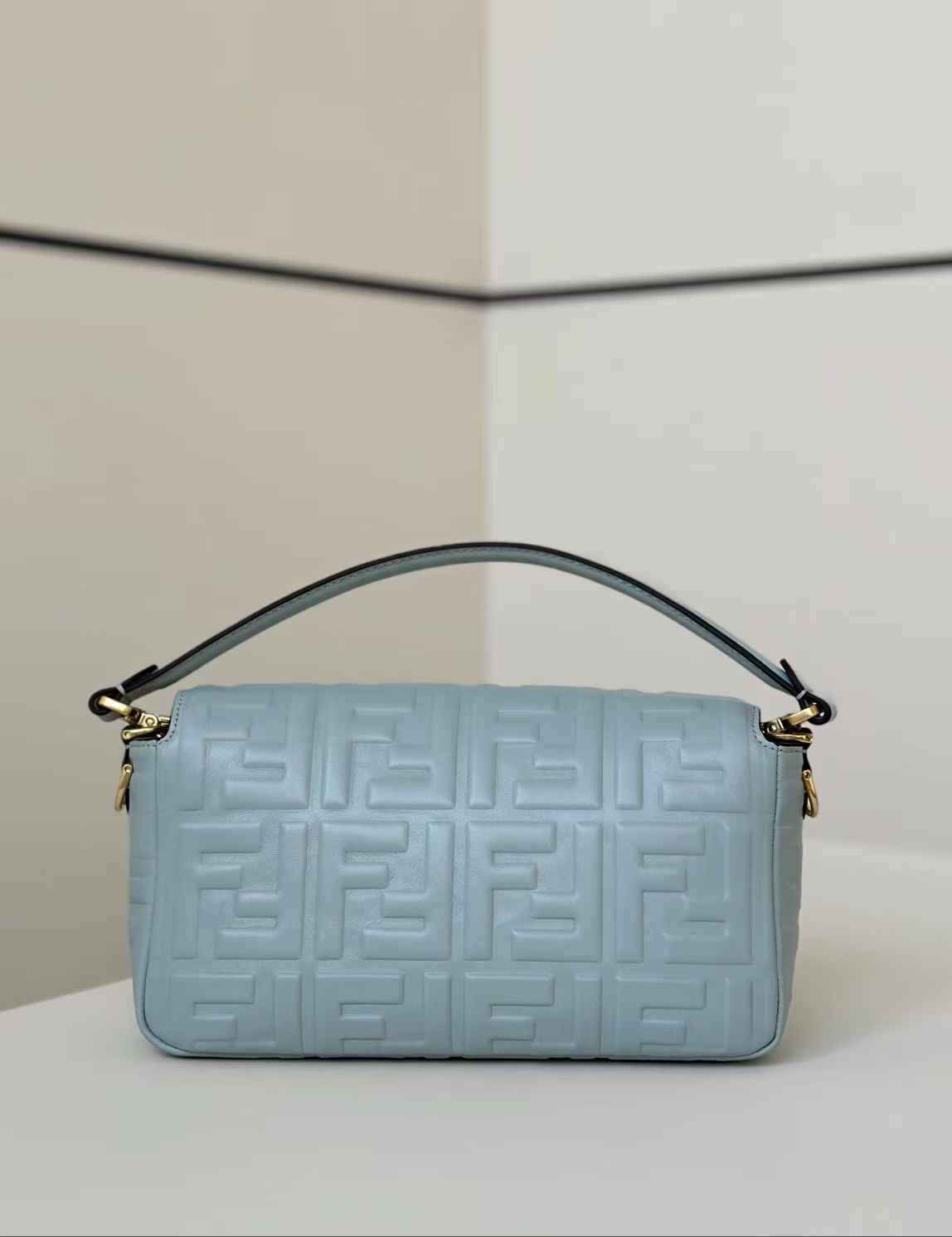 FAENDI baguette法棍包 立體LOGO(天空藍)