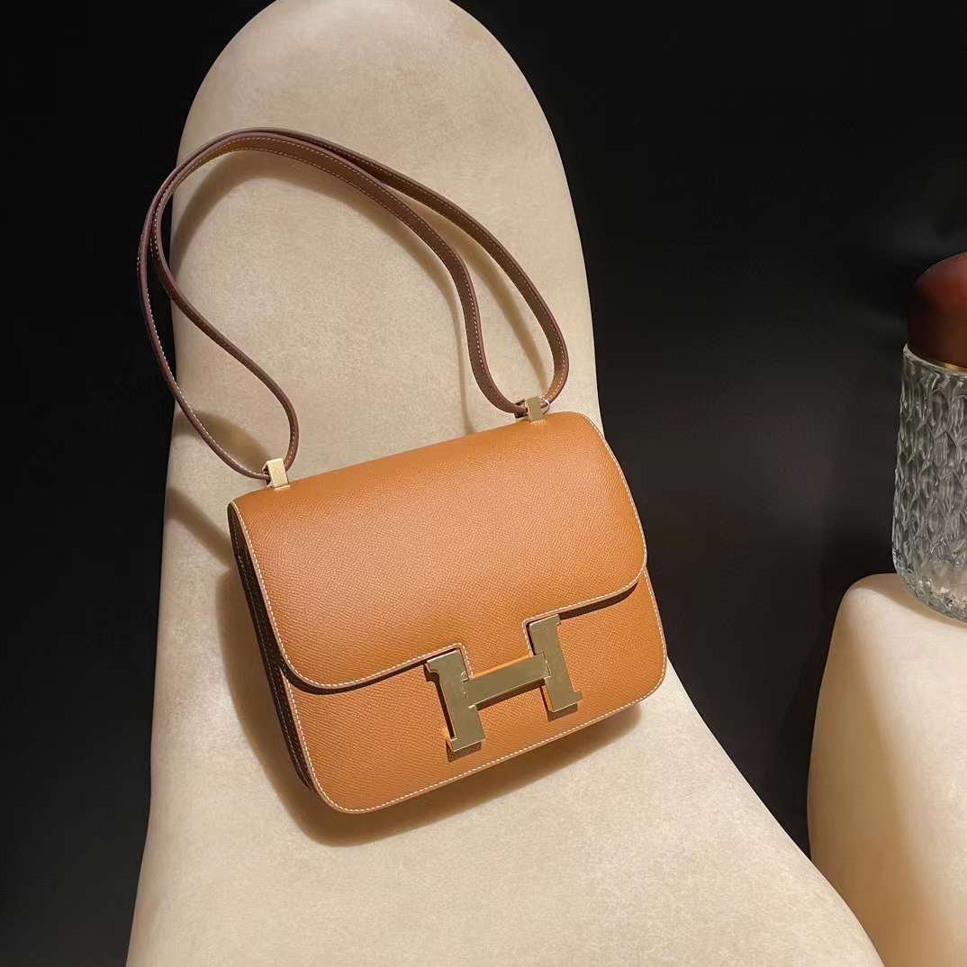 HERMES CONSTANCE EPSOM皮 37金棕 金釦 康康包 14/18/24