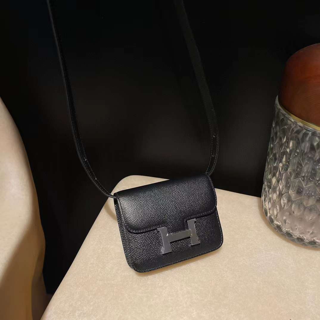 HERMES CONSTANCE SLIM EPSOM 89黑色 銀扣 康康腰包 升級改良版