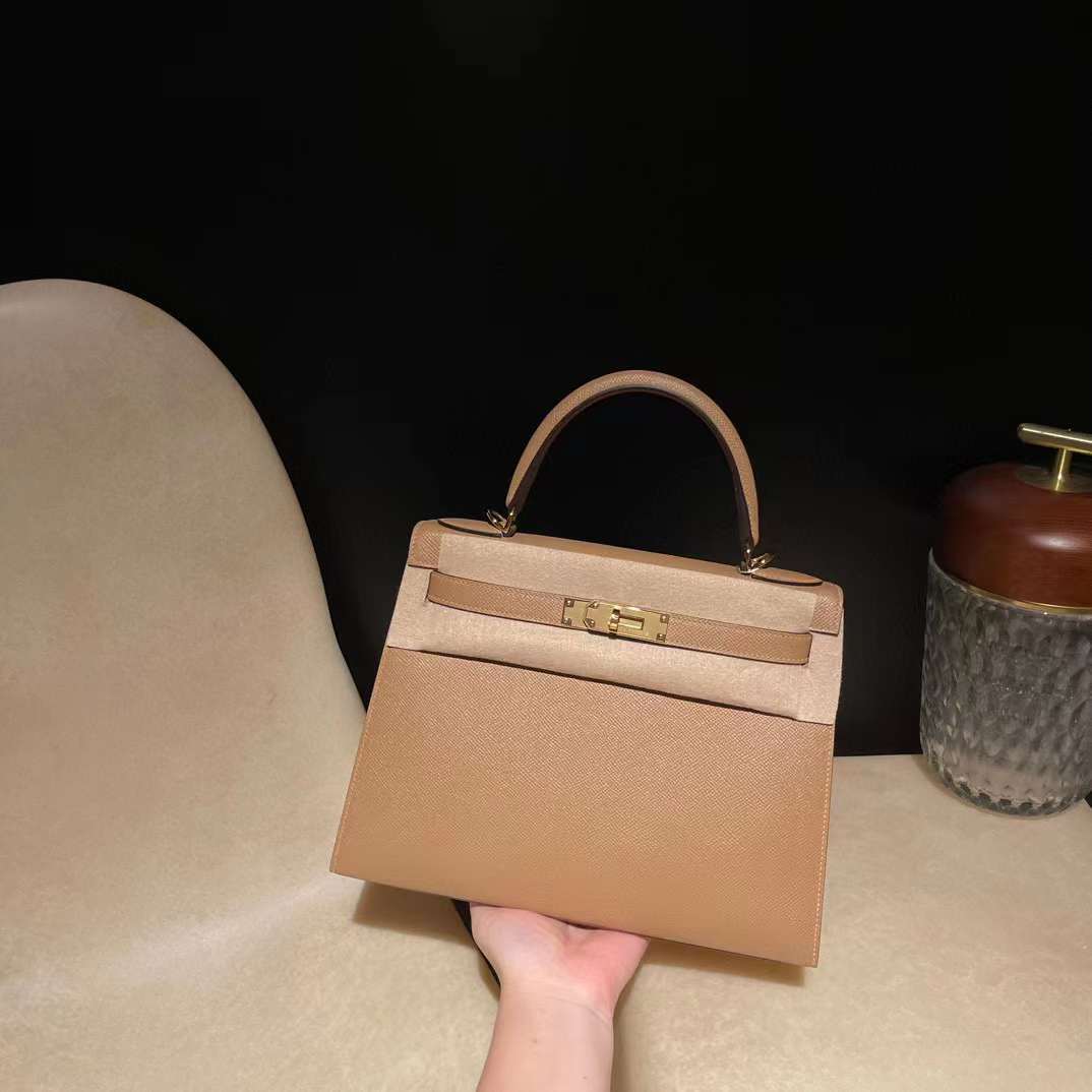 HERMES KELLY EPSOM皮 0M 瑪薩拉茶色 金釦 25/28/32/35