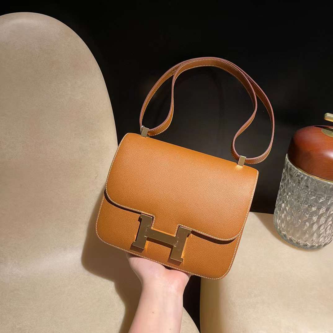 HERMES CONSTANCE EPSOM皮 37金棕 金釦 康康包 14/18/24