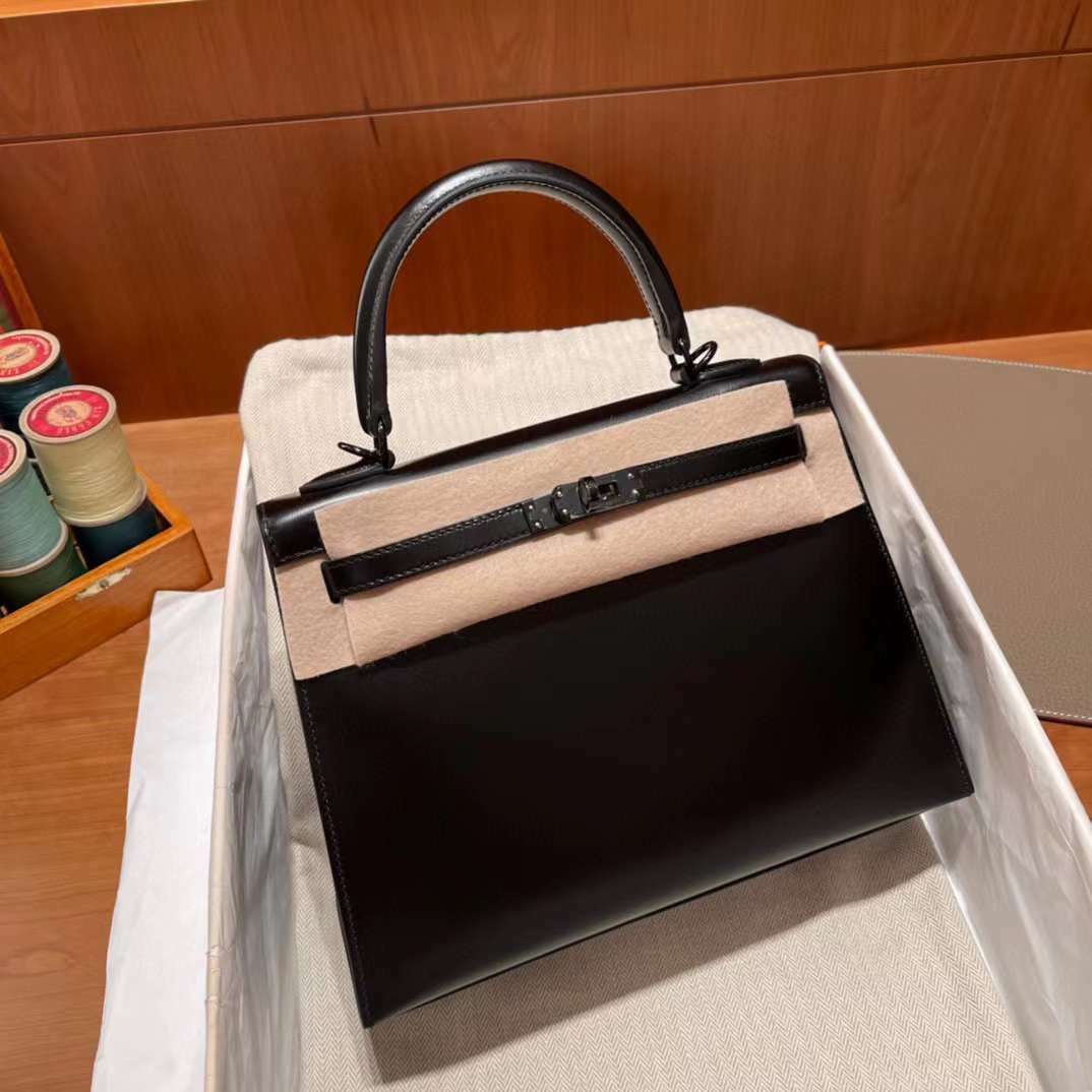 HERMES KELLY SO 89黑色 BLACK 25CM