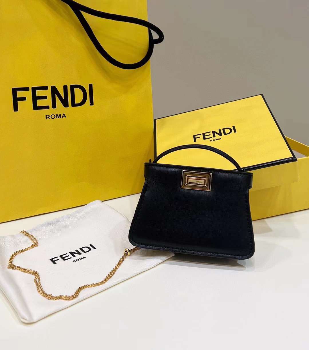 FENDI PICO PEEKABOO 超迷你型 側背包 (五色)