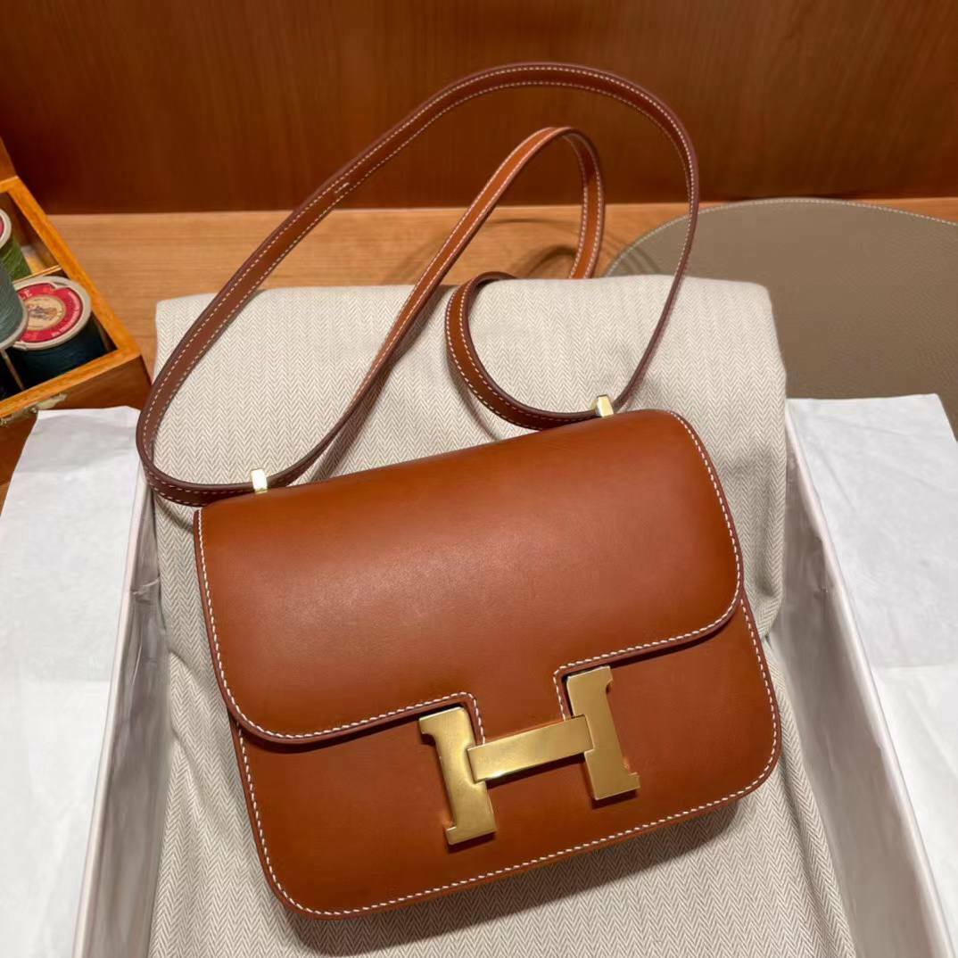 HERMES CONSTANCE 馬鞍皮 6C 紅銅色康康包 18/24