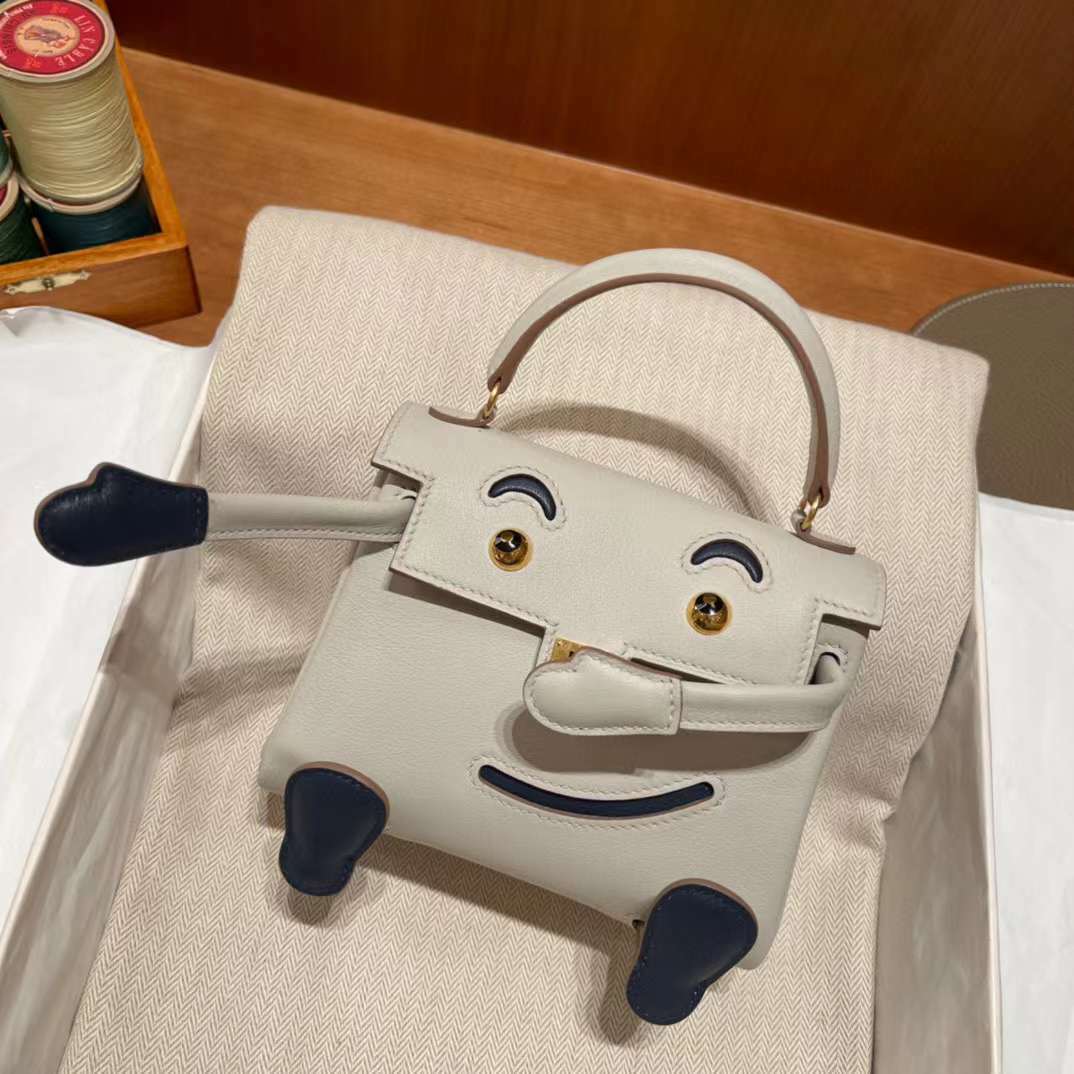 HERMES KELLY DOLL 10 奶昔白