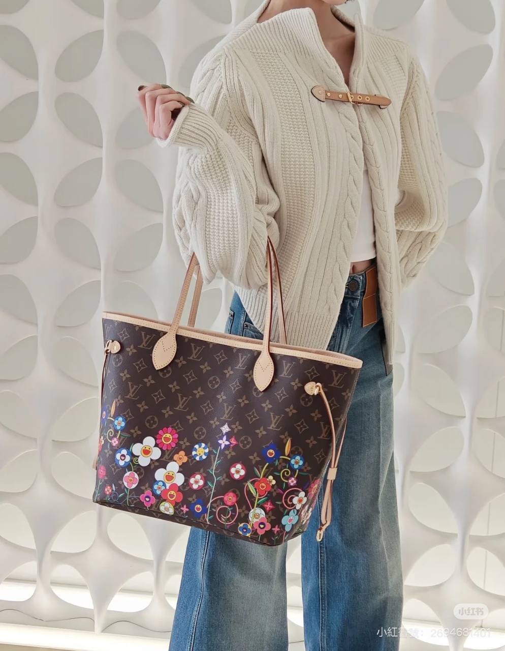 LV Never fuii mm 托特包 村上隆聯名 太陽花