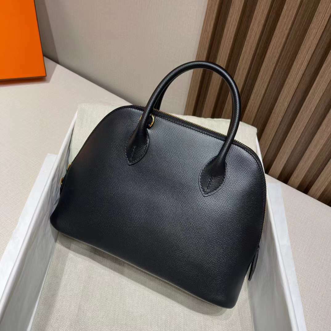 HERMES BOLIDE 1923 EPSOM皮 89 黑色 保齡球包 25CM [HE0090-550]