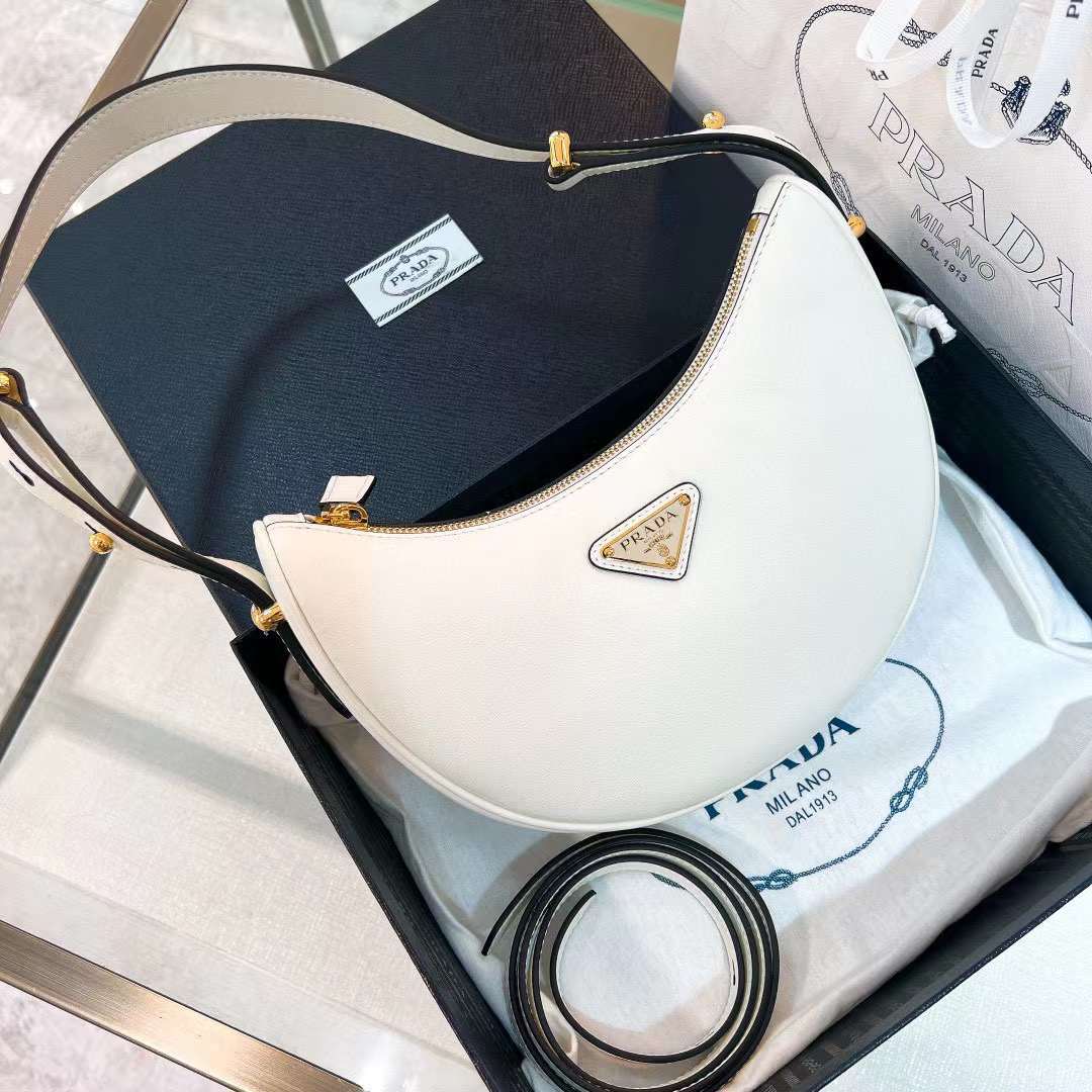 PRADA HOBO 牛皮腋下包1BC194 (三色)