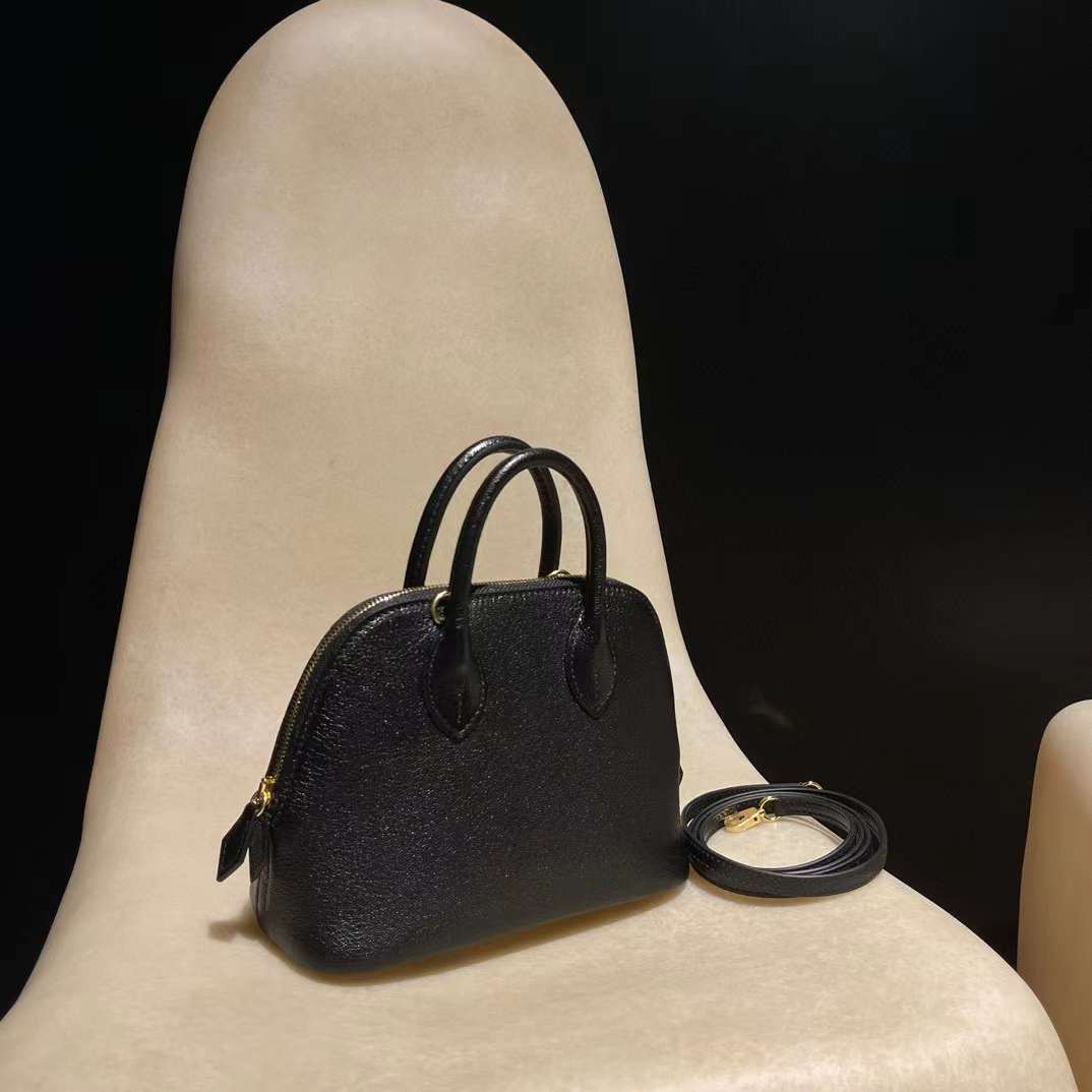 HERMES MINI BOLIDE 山羊皮 89黑色金釦