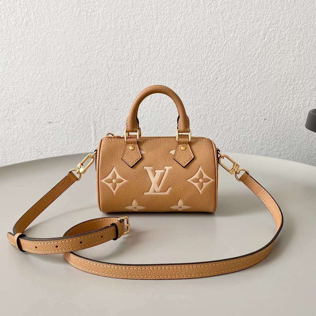 LV NANO SPEEDY MINI 奶茶色波士頓包
