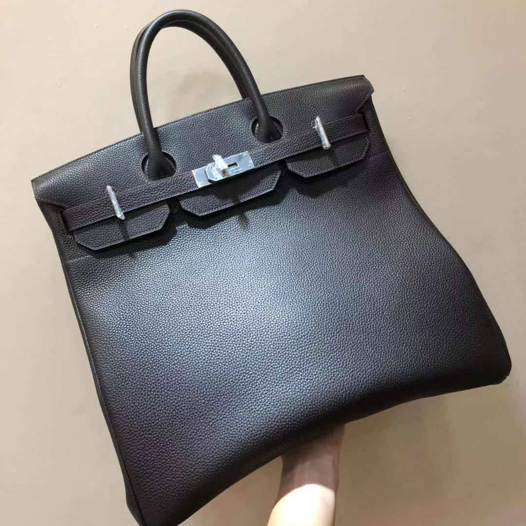 HERMES BIRKIN HAC 40CM TC皮/小牛皮 黑色銀釦鉑金包