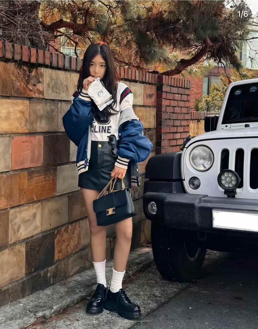 CELINE VICTOIRE 柔軟牛皮革手袋