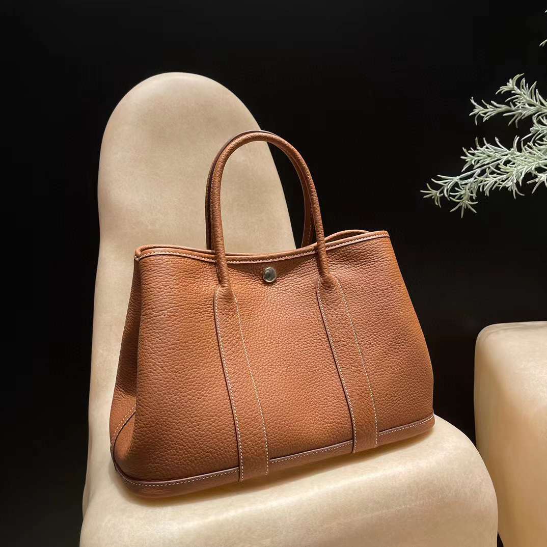 HERMES GARDEN PARTY BAG NEGONDA皮 37金棕 30/36