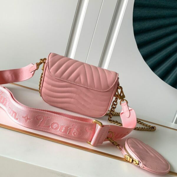 LV NEW WAVE MULTI-POCHETTE 粉色麻將包