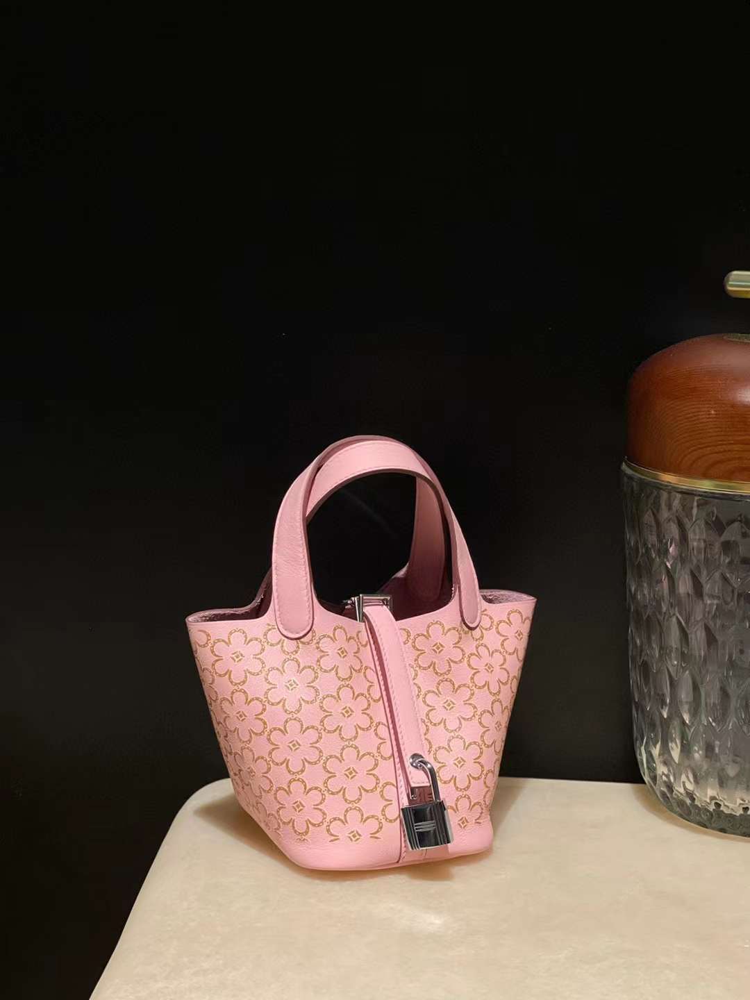 HERMES PICOTIN LOCK MICRO LUCKY SWIFT 3Q粉14CM 菜籃子