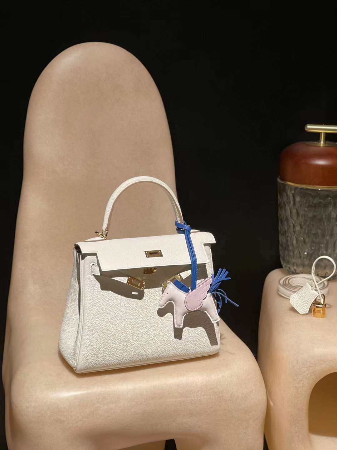 HERMES KELLY TOGO皮 0T蘑菇白 金扣 25/28/32/35