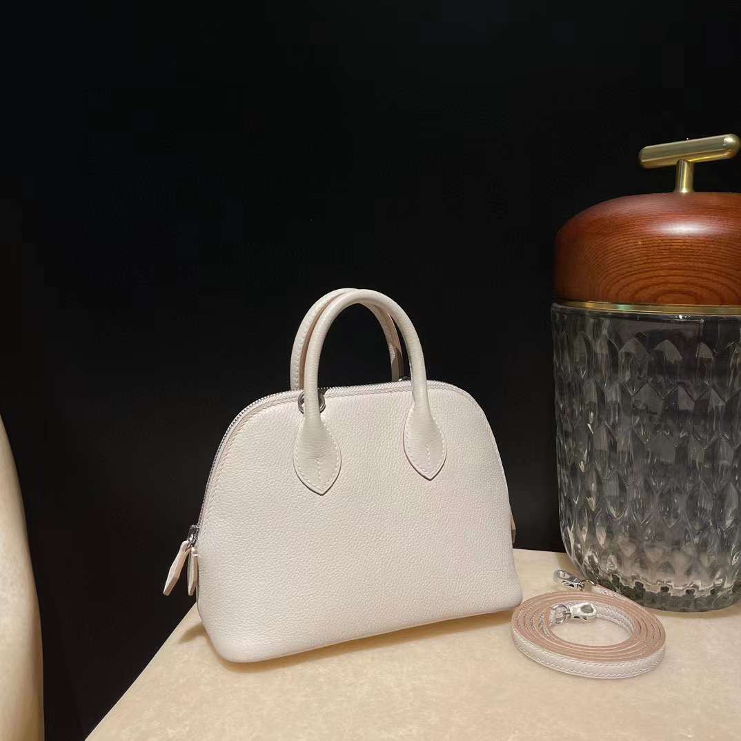 HERMES BOLIDE 1923 MINI 山羊皮 80珍珠灰 保齡球包 [HE0080-500]