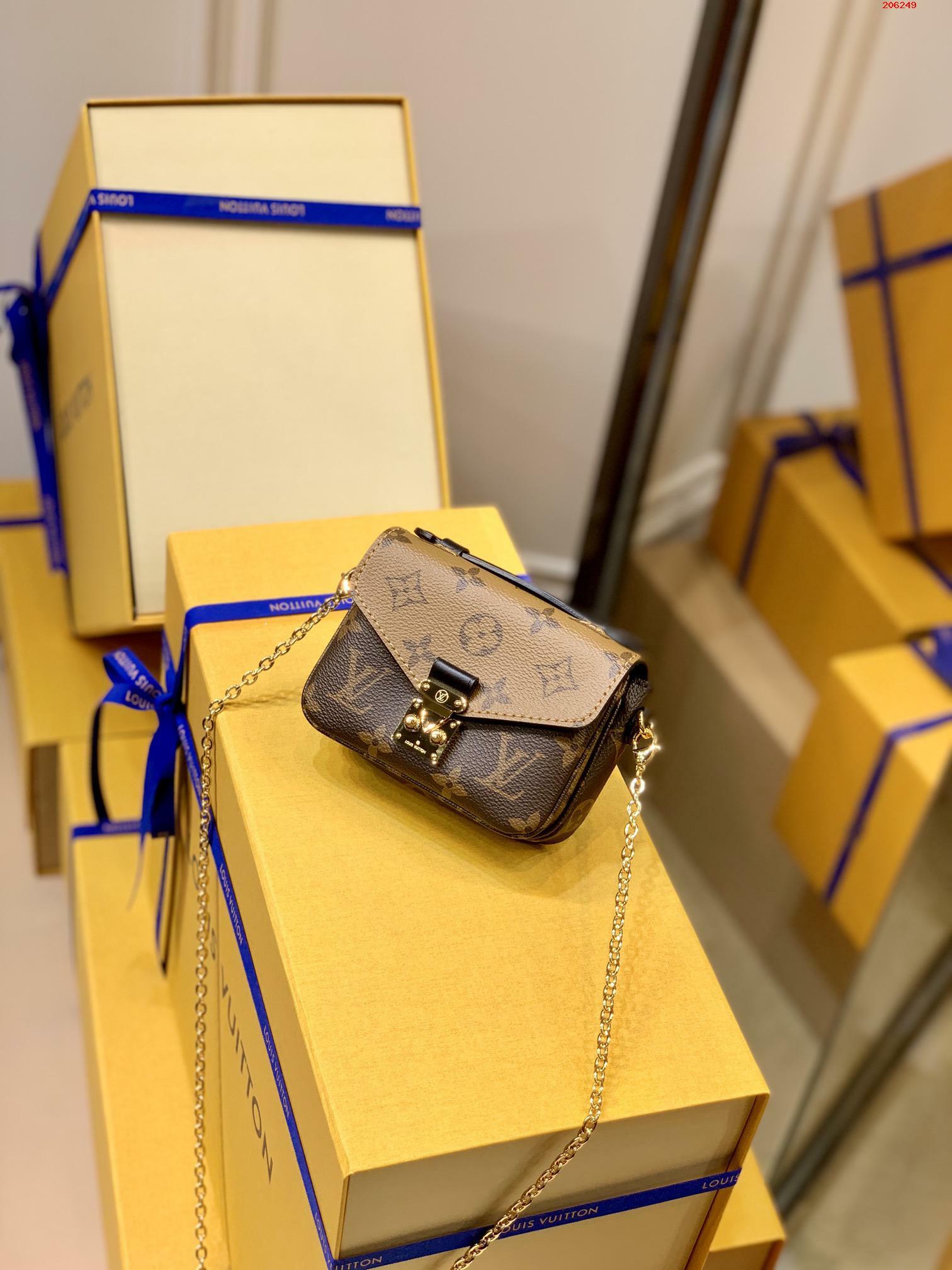 LV MICRO MÉTIS MINI 拚色老花鏈帶包