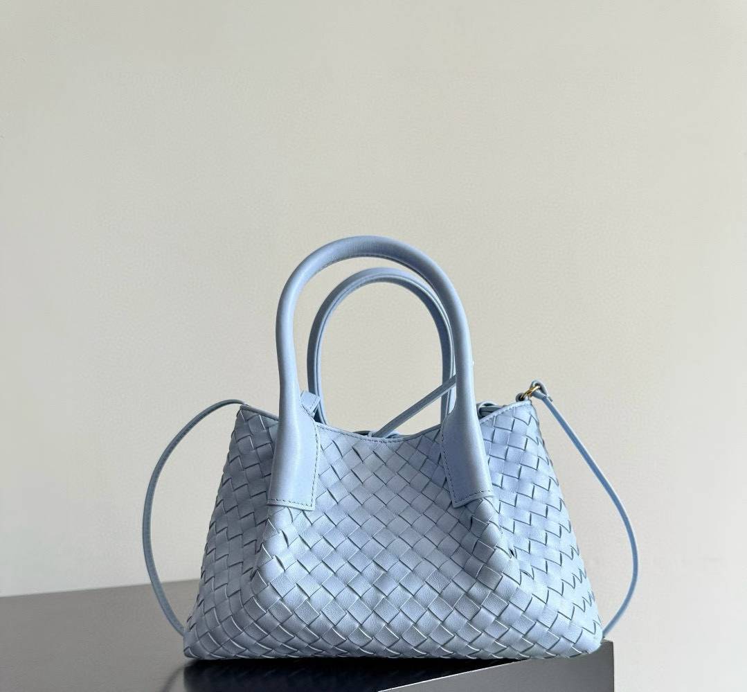 BV 2025新品pinacoteca 托特包 編織包 豌豆包 水藍色