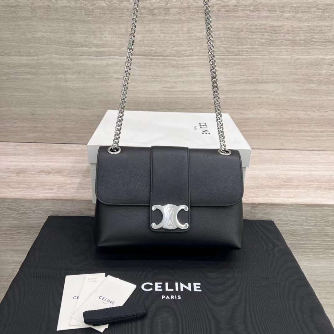 CELINE TEEN VICTOIRE 手袋 黑銀款 小號/中號