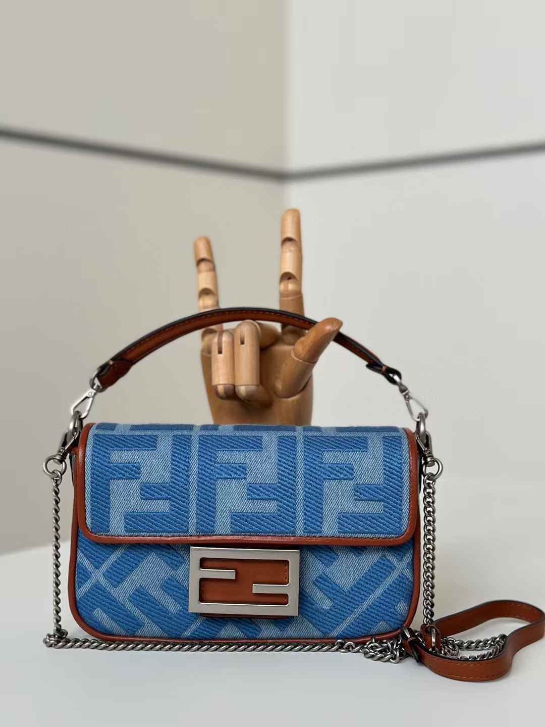 FAENDI baguette法棍包(牛仔藍)