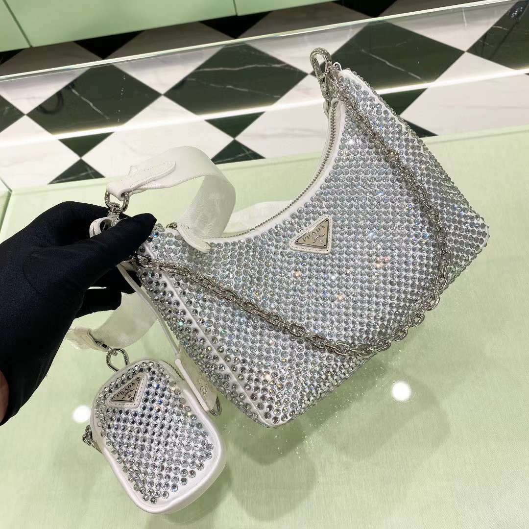 PRADA 22全球限量款 水晶HOBO RE-EDITION 2005三合一包 (七色)