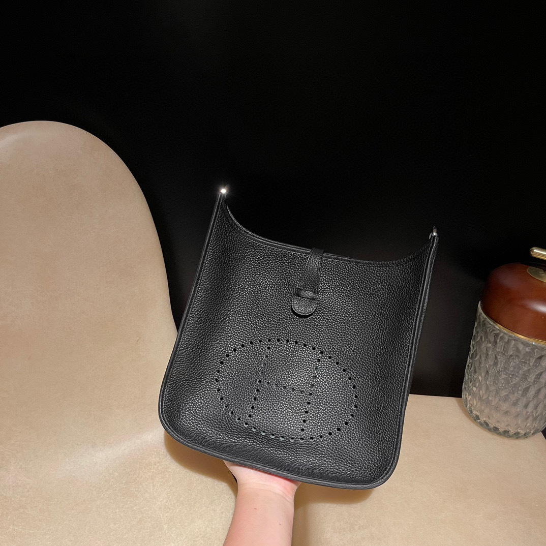 HERMES EVELYNE 29 CLEMENCE皮 89 黑色 銀釦 伊芙琳