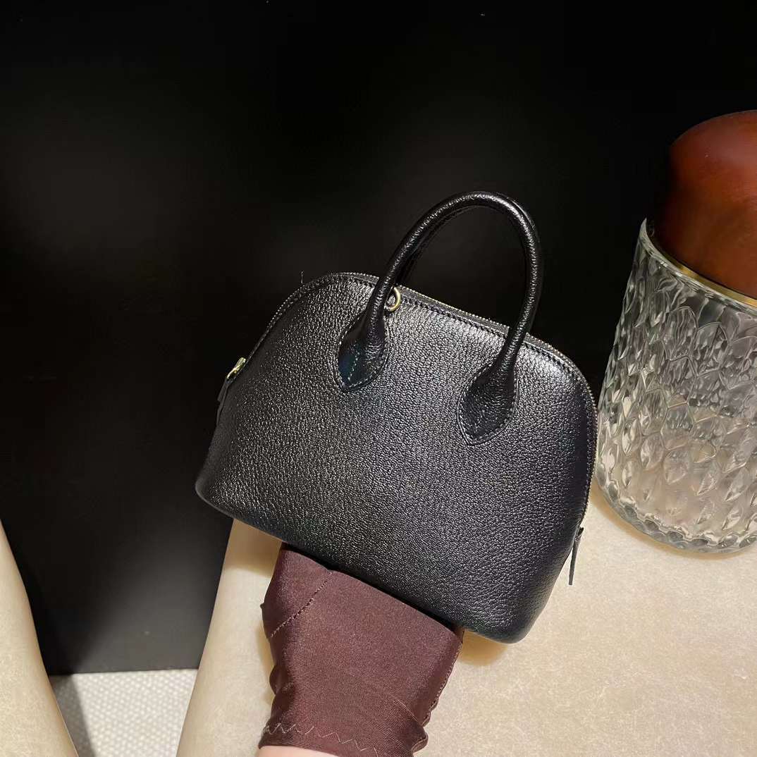 HERMES MINI BOLIDE 山羊皮 89黑色金釦
