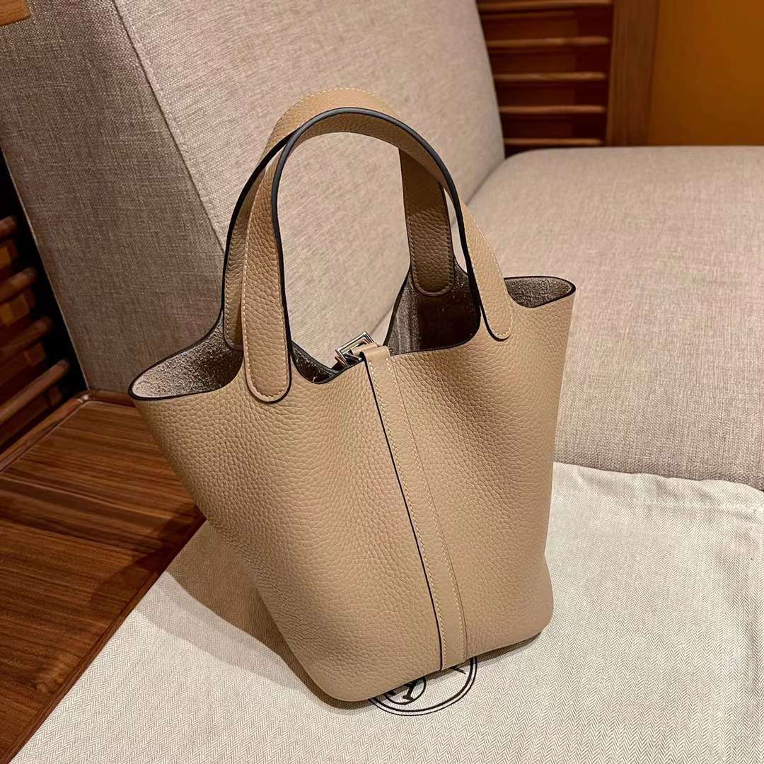 HERMES PICOTIN LOCK CK81 斑鳩灰菜籃子 18/22 [HE0011-280.300]