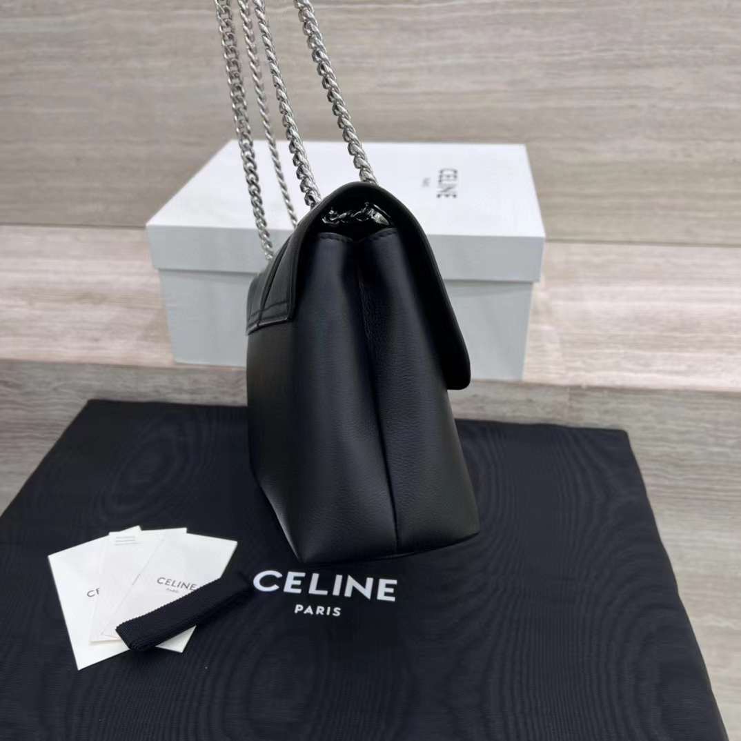 CELINE TEEN VICTOIRE 手袋 黑銀款 小號/中號