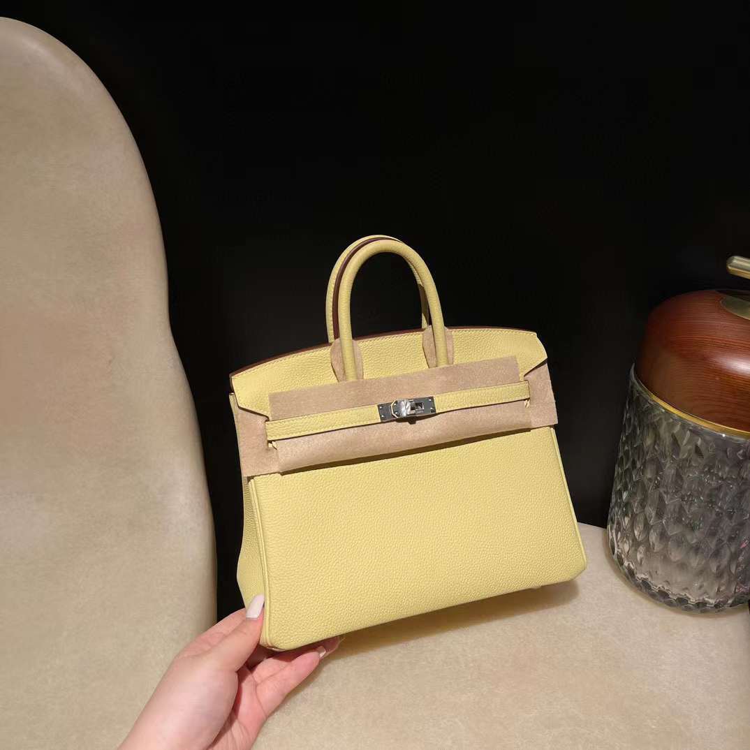 HERMES BIRKIN 25CM 1Z小雞黃銀扣 TOGO小牛皮 鉑金包