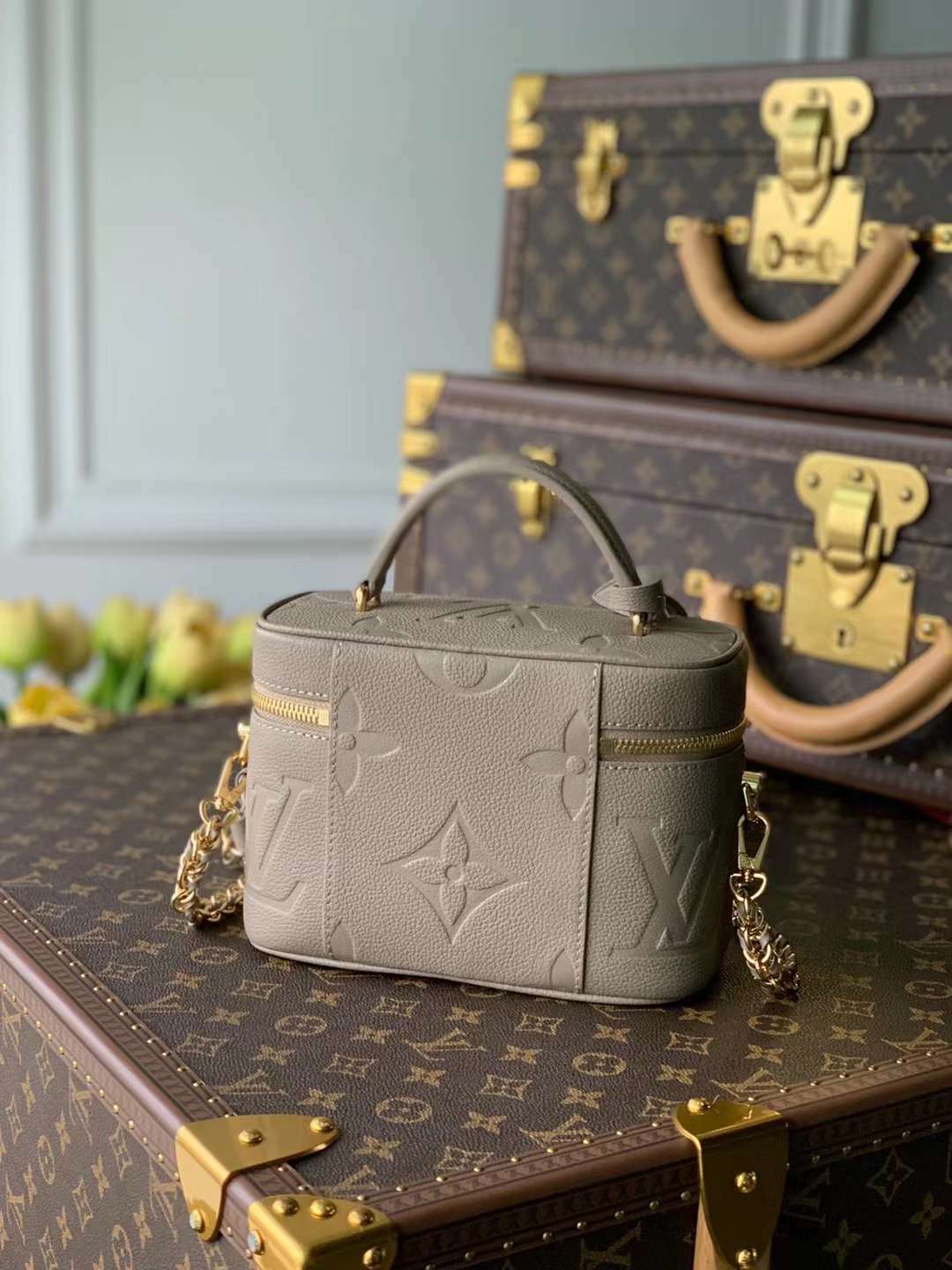 LV VANITY PM 大象灰化妝包