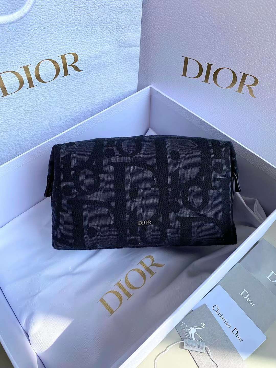 DIOR OBLIQUE 新老花化妝包/手拿包 (兩色)