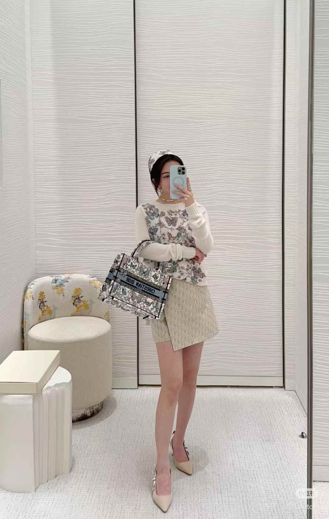 Dior Book Tote Papillon 茹伊印花圖案刺繡 手袋