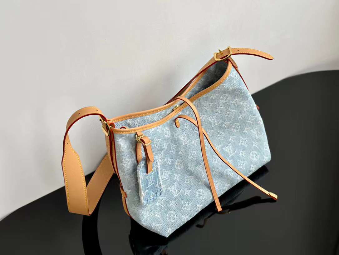 LV CARRY ALL 淺色牛仔手袋 小號 M11462 男女同款