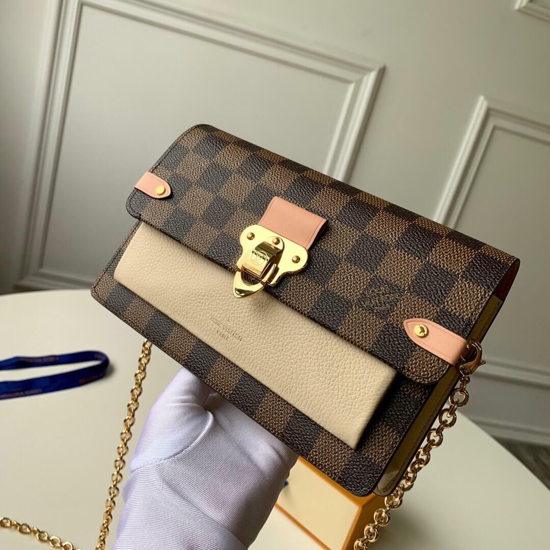 LV VAVIN WOC 棋盤格鏈帶錢包 (兩色)