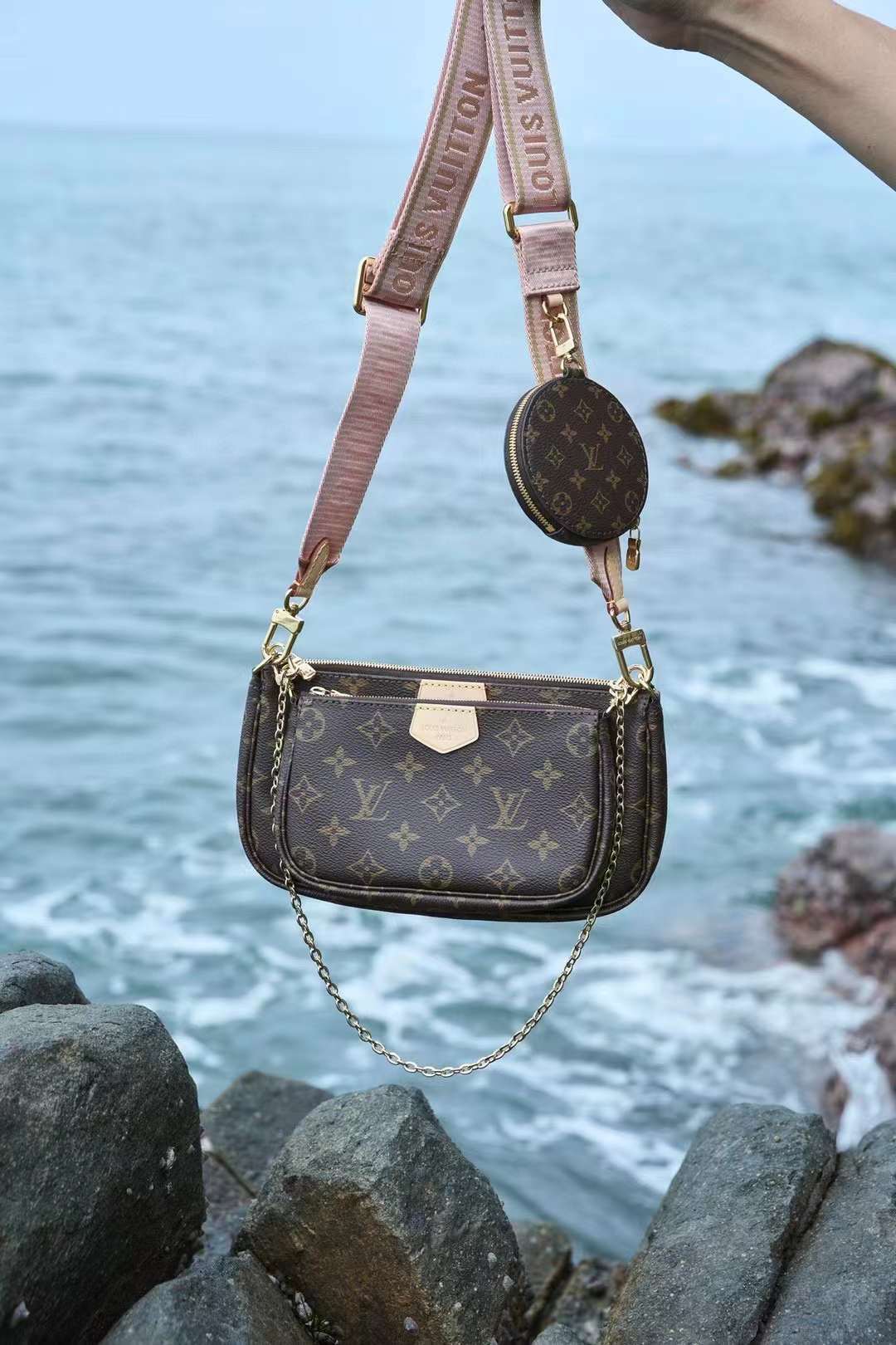 LV MULTI POCHETTE 老花五合一麻將包 (兩色) 最新芯片版本 M44813/44840