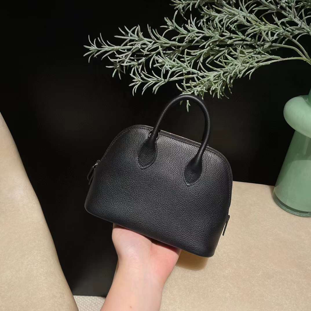 HERMES BOLIDE MINI EVERCOLOR 89黑色銀釦