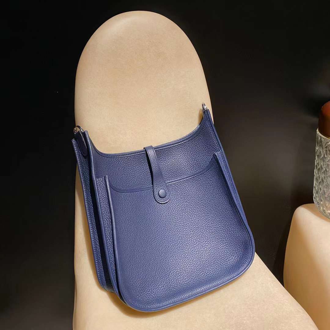 HERMES EVELYN 73 寶石藍 29CM 斜背包
