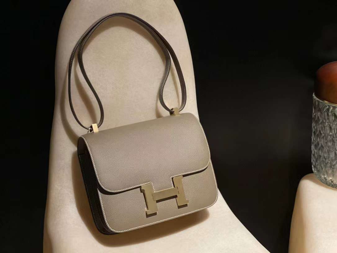 HERMES CONSTANCE EPSOM皮 18大象灰金釦康康包 14/18/24
